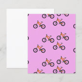 Bicycles pattern on pink (Front/Back)