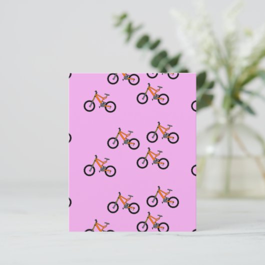 Bicycles pattern on pink (Standing Front)