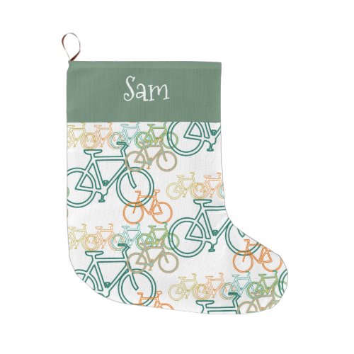 Bicycles Personalized Christmas Stocking