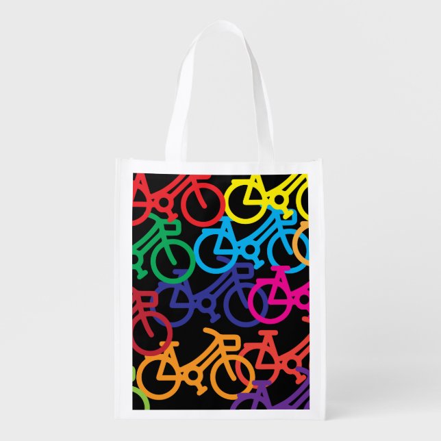 Bicycles Reusable Grocery Bags ZT (Front)