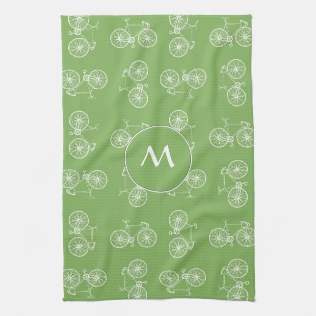 Bicycles seamless pattern towel (Vertical)
