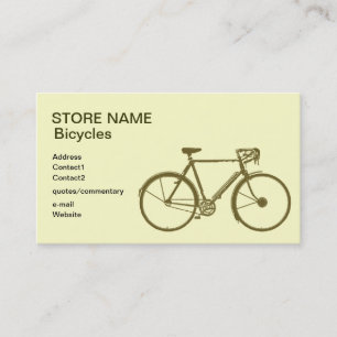 Bicycles store business card