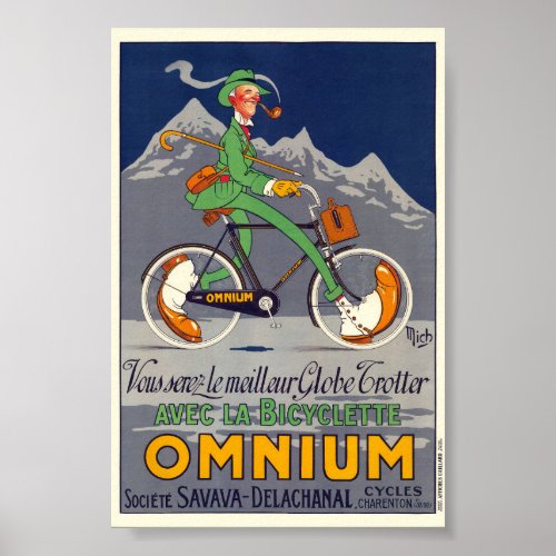 Bicyclette Omnium Vintage Poster 1924