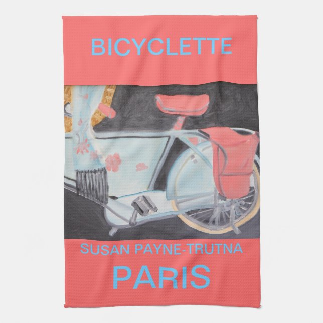 BICYCLETTE PARIS KITCHEN TOWEL (Vertical)