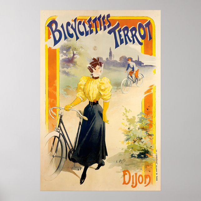 Bicyclettes Terrot Vintage Bicycle Poster (Front)