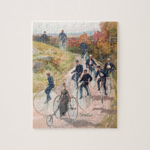 Bicycling, 1887 jigsaw puzzle