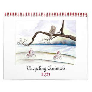 Bicycling animals 2021 Calendar