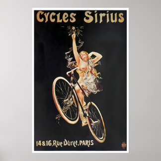 Bicycling Art Cycling Poster Cycles Sirius Print