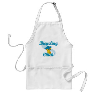 Bicycling Chick #3 Adult Apron