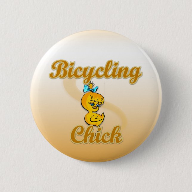 Bicycling Chick Button (Front)