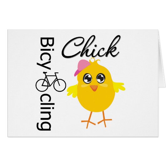 Bicycling Chick Cards (Front Horizontal)