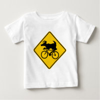 Bicycling Deer Crossing Highway Sign