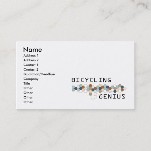 Bicycling Genius Business Cards