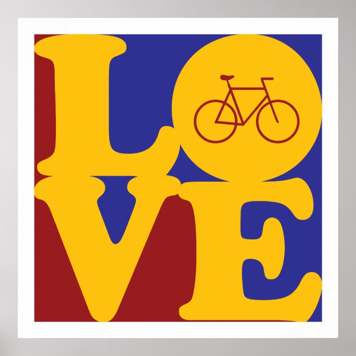 Bicycling Love Posters