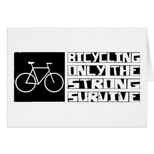 Bicycling Survive Cards (Front Horizontal)
