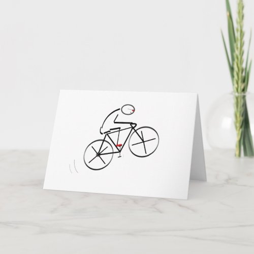 Bicyclist Birthday Card