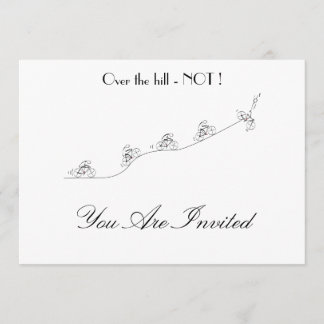 Bicyclist going over the hill customized Invite