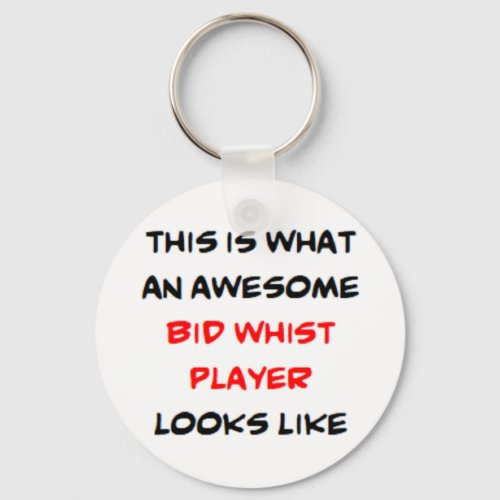 bid whist player awesome keychain