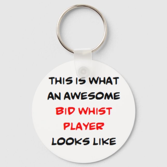 bid whist player, awesome keychain (Front)