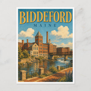 Biddeford Maine Mill District GeoSaga Postcard