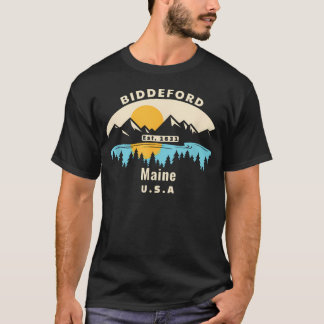 Biddeford Maine Souvenir Mountain Sunset T-Shirt