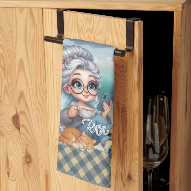 Biddie Buddies Brand "Rain" Kitchen Towel (Thirds Fold)
