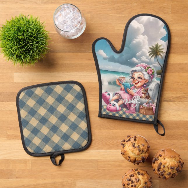 Biddie Buddies Brand - Webby's Oven Mitt & Pot Holder Set (Top Down)