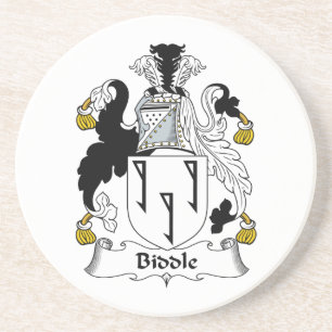 Biddle Family Crest Drink Coaster