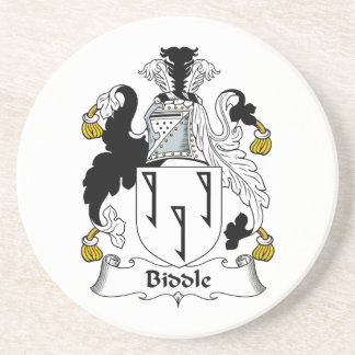 Biddle Family Crest Drink Coaster