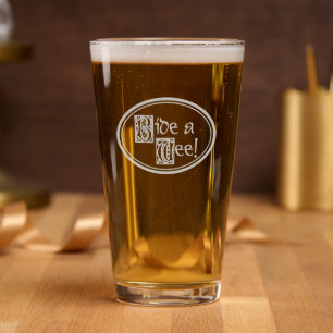 BIDE A WEE by Jeff Willis Art Pint Glass