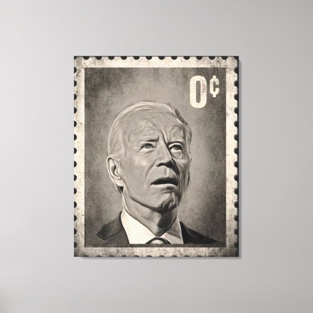 Biden 0 Cent Meme Canvas Art (Front)