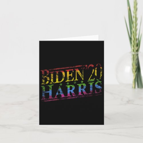 Biden 2020 Gay Pride Lgbt Flag Biden Harris 2020  Card