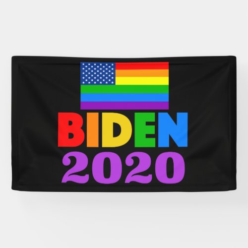 Biden 2020 Rainbow Gay Pride Banner