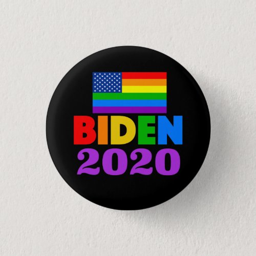 Biden 2020 Rainbow Gay Pride Button