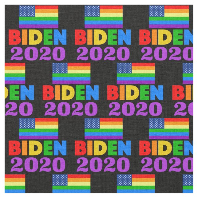 Biden 2020 Rainbow Gay Pride Fabric (Close Up)