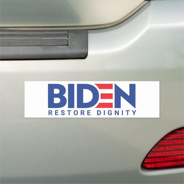 BIDEN 2020 - Restore Dignity Car Magnet (In Situ)