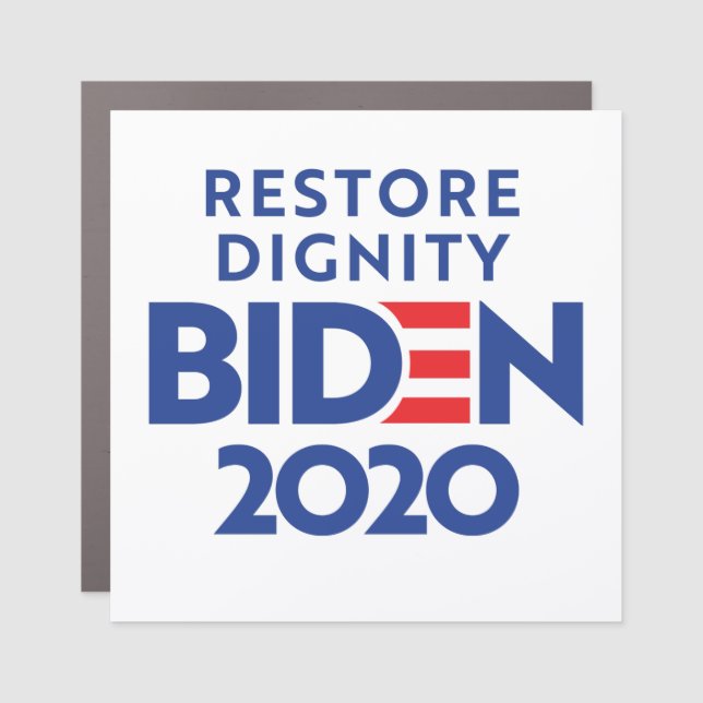 BIDEN 2020 - Restore Dignity Car Magnet (Front)