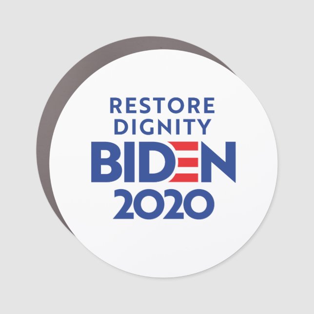 BIDEN 2020 - Restore Dignity Car Magnet (Front)