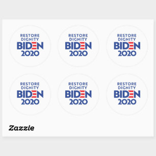 BIDEN 2020 - Restore Dignity Classic Round Sticker