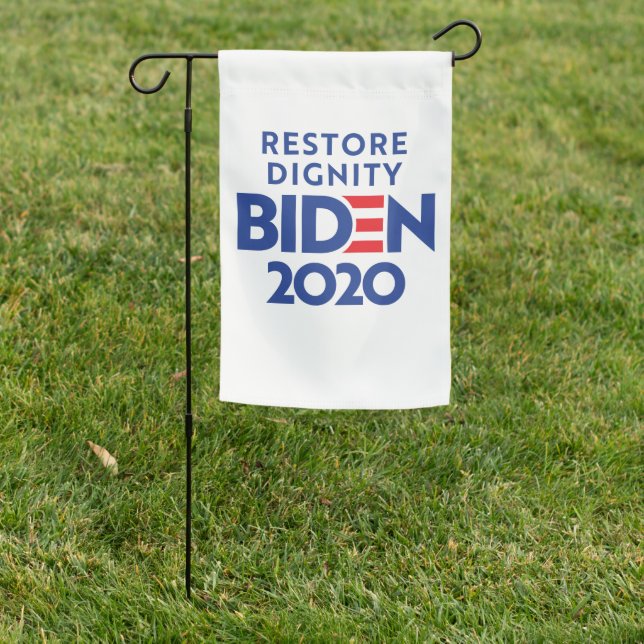 BIDEN 2020 - Restore Dignity Garden Flag (In SItu)