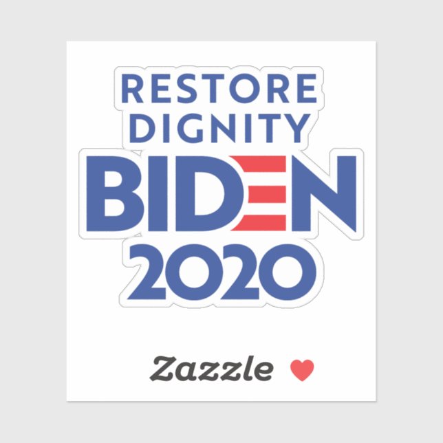 BIDEN 2020 - Restore Dignity Sticker (Sheet)