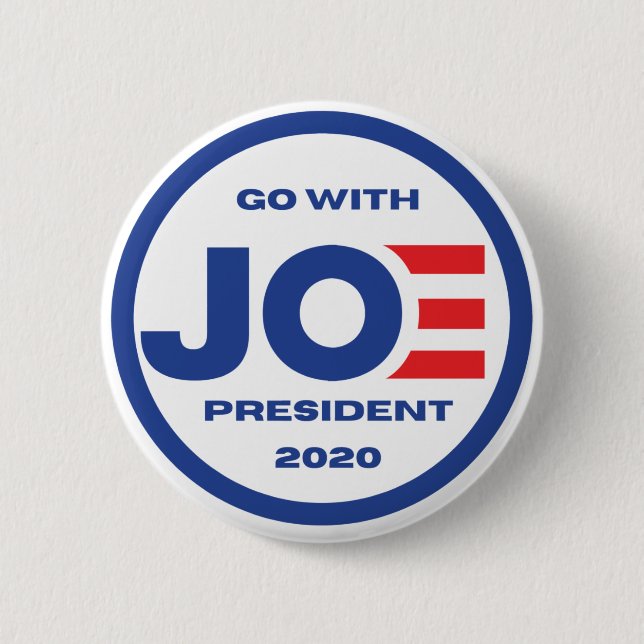 Biden 2020 Round button , Joe Biden 2020 Button (Front)