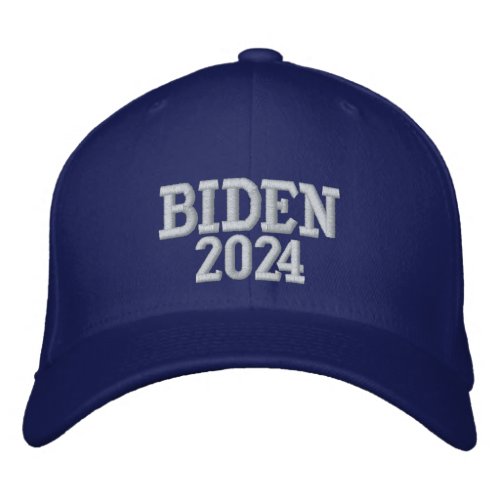 Biden 2024 Campaign Blue Embroidered Baseball Cap