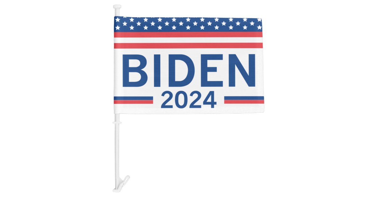 Biden 2024 car flag Zazzle