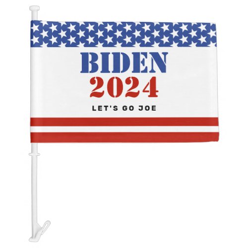Biden 2024 Lets go Joe Campaign Car Flag