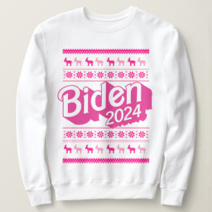 Biden 2024 Pink Christmas Sweater