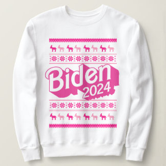 Biden 2024 Pink Christmas Sweater