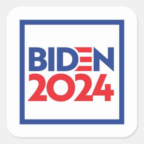 Biden 2024 square sticker