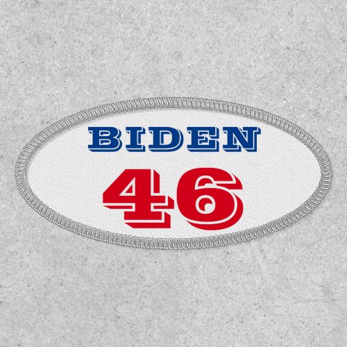 Biden 46 Collegiate Style Iron ON Patch