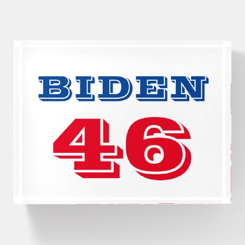 Biden 46 Collegiate Style Paperweight